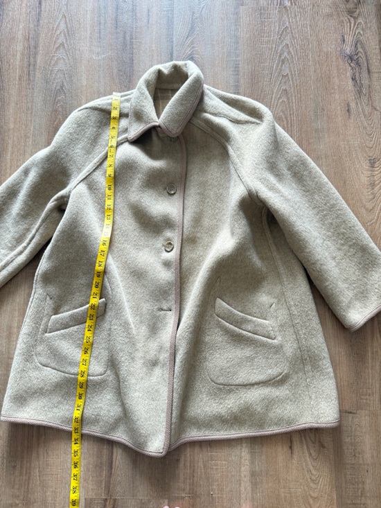 Vintage Plaid Wool Reversible Jacket Light Brown Cabincore Oversized M - Picture 8 of 12